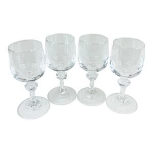 VTG Set (4) Bohemian Czech CRYSTAL GLASSES 4.5” Cordial Dessert Wine Glass
